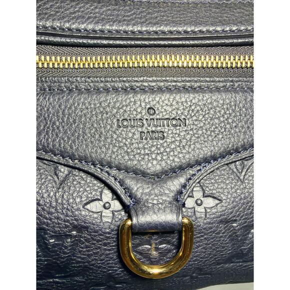 Louis Vuitton Monogram Empreinte Satchel Navy Leather Gold Hardware – Large - Picture 4 of 13